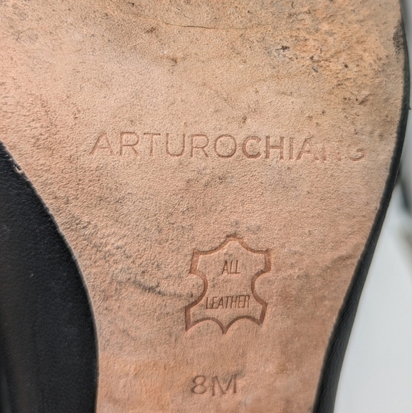 Arturo Chiang Prudie black butter soft leather mid calf heel boot 8 - Picture 8 of 11